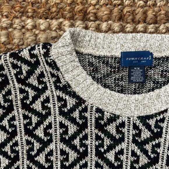 Vintage 1990s Made in USA Town Craft Sweater (Medium) - Picture 1 of 6